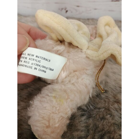 Boyds Collection Ltd Angel Teddy Bear Plush 1990 With Pink Ribbon‎ & Rose Mini - Picture 7 of 8